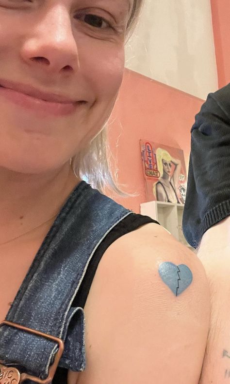 Blue Heart Tattoo, Phoebe Bridgers, Gamer Shirt, On Repeat, Blue Heart, Heart Tattoo, Tattoos, Blue