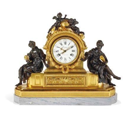 A LOUIS XVI ORMOLU AND PATINAT Huge Palace, Classic Clocks, Table Clocks, Antique Collectors, Retro Clock, Art Deco Table, Vintage Wall Clock, Antique Clocks, Wood Wall Clock