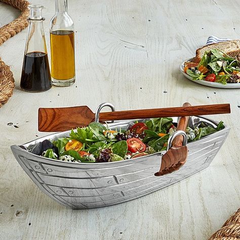 Love this quirky rowing boat design serving bowl - it even has utensils that are styled as oars! Gifts For Boaters, Nautical Gifts, Row Boat, Serving Utensils, Food Presentation, Unusual Gifts, Christmas Dinner, Serving Platters, Serving Dishes