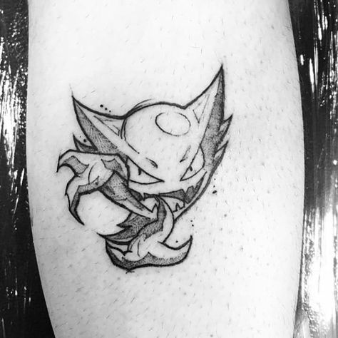 #haunter . . #pokemon #pokemontattoo #pokemongo #animetattoo #gametattoo #animemasterink #videogametattoo #geektattoo #tattoogeek #blackwork #ink #inktattoo #dotwork #pontilhismo #gamerink #tattoo #cwbtattoo #curitibatattoo #movietattoo #tattoo2me #drawning #galeriatattoo #inspirationaltattoo Charmander Tattoo, Gengar Tattoo, Haunter Pokemon, Hunter Tattoo, Anubis Tattoo, Pokemon Painting, Pokemon Manga, Pokemon Tattoo, Art Sketches Doodles