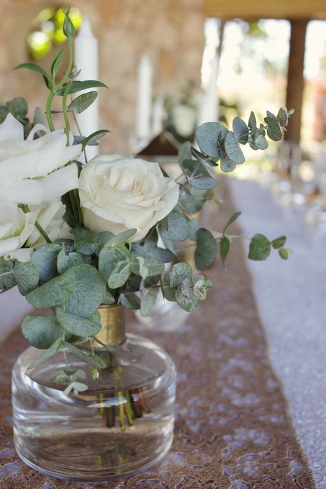 Beach Front Wedding, Eucalyptus Centerpiece, Heart To Heart, Wedding Table Decorations, Table Flowers, Punta Cana, Floral Centerpieces, Backyard Wedding, Reception Decorations