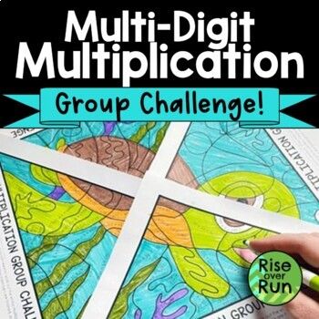 Students will love this engaging activity for practicing multiplying whole numbers with 1, 2, 3, and 4 digits. Students work in groups of 4. Each group member gets a different sheet of problems to solve. They color the spaces according to the solutions. Once all 4 pieces are complete and assembled, ... 9th Grade Math, Multiplication Fun, Multiplication Worksheet, Groups Of 4, Multi Digit Multiplication, Math Mystery Picture, Solving Quadratic Equations, Simplifying Expressions, Multiplication Activities