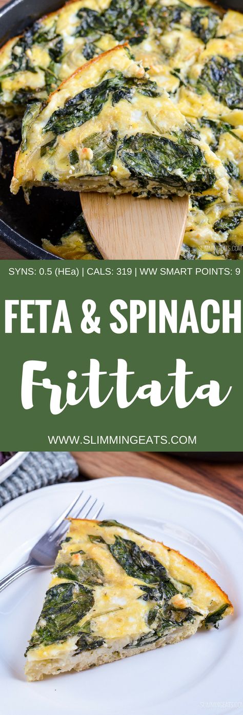 Spinach and Feta Frittata Feta Frittata, Spinach Benefits, Spinach Frittata, Creamy Feta, Vegetarian Nutrition, Fresh Spinach, Spinach And Feta, Recipes Vegetarian, Vegetarian Dinner