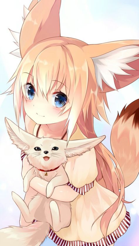 Fennec fox girl <3 Persona Anime, Moe Anime, Fennec Fox, Anime Friendship, Fox Girl, Pet Fox, Sakura Card, Card Captor, Cute Fox