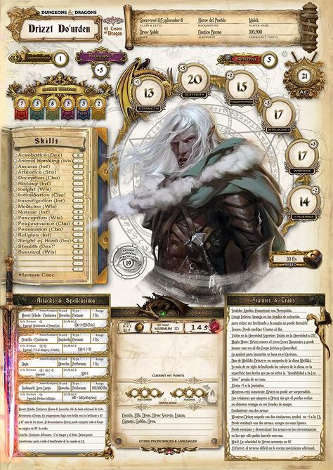 5e Character Sheet, Rpg Character Sheet, Dnd Character Sheet, Character Sheet Template, D D Character Ideas, Dungeons And Dragons Classes, Dnd 5e Homebrew, Tabletop Rpg Maps, Dragon Rpg