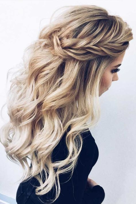 Night Out Hairstyles, Elegant Wedding Hair, Wedding Hair Down, Long Blonde, Glamorous Wedding, Half Up Half Down Hair, Half Up Hair, Formal Hairstyles, Long Blonde Hair