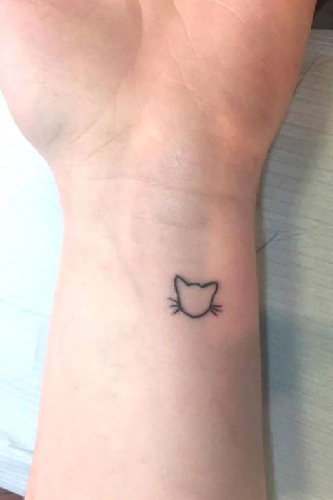 Small cat tattoos ,  body art , tattoos, Tattoo artist, Small Cat Tattoos, Cats Tattoo Ideas, Snow Tattoo, Grace Tattoos, Kitten Tattoo, Cat Tattoo Ideas, Cats Tattoo, Stick Poke Tattoo, Cat Tattoo Simple