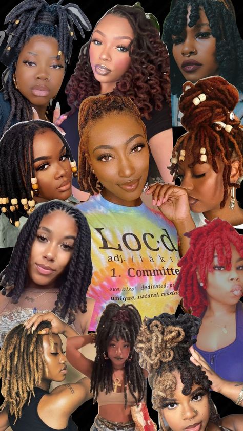 #locs #locstyles Faux Locs Charms, Locs In The 90s, Shoulder Length Faux Locs Black Women, 80 Locs, Loc Accessories, Faux Locs Decorations, Two Strand Twists, Loc Styles, Shoulder Length