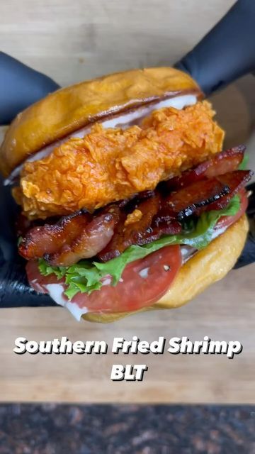 Shrimp Blt Sandwich, Seafood Dish Recipes, Blt Sandwich, Soul Food Dinner, Shrimp Recipes Easy, Eat My, Fried Shrimp, Food Recepie, Easy Cooking Recipes