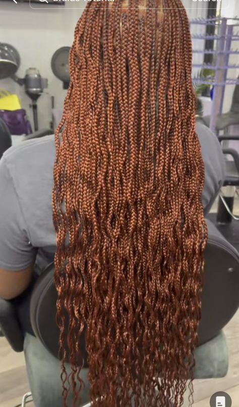 Ginger And Black Braids Mixed, Dark Ginger Box Braids, Reddish Brown Box Braids, Dark Auburn Braids, Colour 35 Braids, Ginger Hair Braids Black Women, Reddish Brown Braids, Ginger Brown Braids, Auburn Braids Black Women