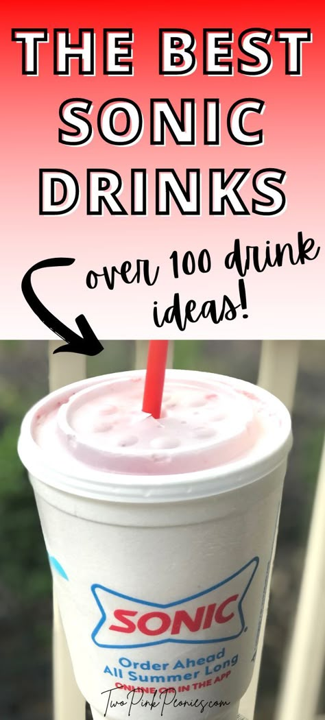 Image with text that says The Best Sonic Drinks over 100 drink ideas. Below is a sonic cup Soda Drinks Recipes, Sonic Drinks, Protein Drink Recipes, Diet Juice, Flavored Water Drinks, Best Diet Drinks, Coke Drink, Amazing Drinks, Green Tea Drinks