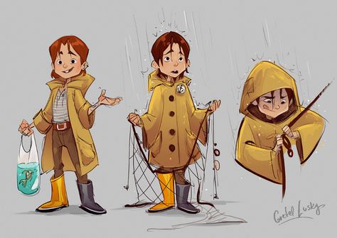 Visual Development Portfolio, Rain Illustration, 8bit Art, Boy Drawing, Coat Outfit, The Sailor, 2d Character, Visual Development, Rain Coat