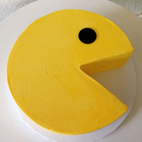 Pacman cake by Stuffed Cakes StuffedCakes.com Custom Cakes | Seattle, WA, USA Pac Man Cake, Pac Man Party, Bday Party Kids, 16 Birthday Cake, Birthday Cakes For Men, Mystery Party, Cake Walk, 10th Birthday Parties, Special Occasion Cakes