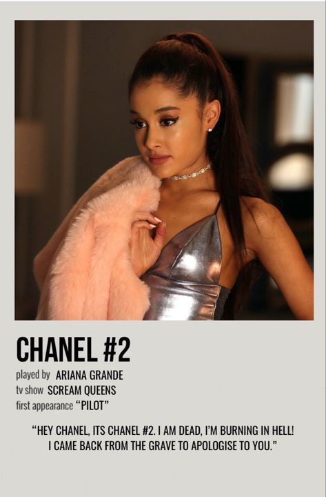 Ariana Grande Chanel #2, Scream Queens Chanel #2, Chanel Number 2 Scream Queens, Scream Queens Ariana Grande, Chanel Number 2, Scream Queens Poster, Hester Scream Queens, Ariana Grande Scream Queens, Scream Queens Outfits