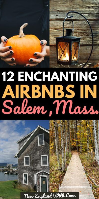 Looking for the perfect Airbnb in Salem MA? We've put together a list of 12 great choices in this spooky town. Take a look and find your favorite Salem Airbnb. New England Airbnbs | Salem Massachusetts Travel guide | places to stay in Salem MA Massachusetts Travel Guide, Salem Massachusetts Travel, Salem Mass, Massachusetts Travel, Halloween Travel, New England Road Trip, Halloween Decor Diy, Fall Road Trip, Spooky Town