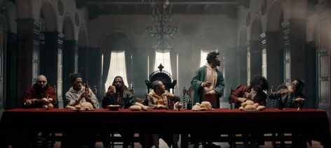 Humble Kendrick Lamar, Kendrick Lamar Music Video, King Kendrick, Kung Fu Kenny, Rap Video, Beyonce And Jay Z, Beyonce And Jay, Last Supper, American Rappers