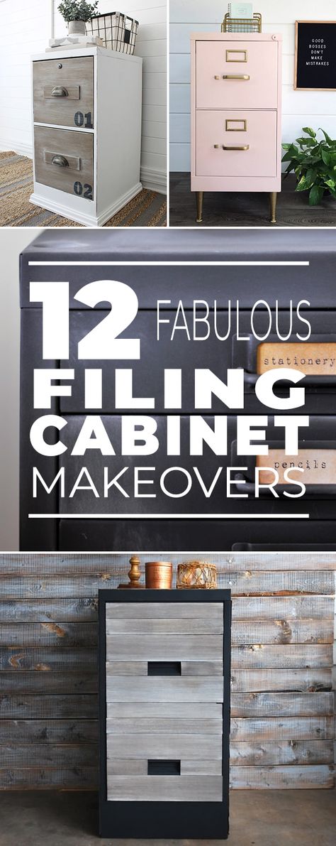 Head on over to this blog post and you will be amazed at what you can do with an old filing cabinet! Check out these 12 Fabulous Filing Cabinet Makeovers! #filingcabinetmakeovers #DIYfilingcabinets #DIYfilingcabinetmakeovers #DIYhomedecor #DIY #filingcabinets Diy Filing Cabinet, Old Filing Cabinet, Filing Cabinet Makeover, File Cabinet Makeover, Diy Muebles Ideas, Cabinet Makeover, Makeover Ideas, Diy Desk, Trendy Home