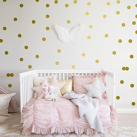 Amazon.com: Gold Dots Wall Decals(200 Dots/2 Inch), Posh Polka Dots Wall Sticker for Girls Bedroom Playroom : Tools & Home Improvement Gold Butterfly Decorations, Birthday Decorations Butterfly, Butterfly Birthday Decorations, 3d Butterfly Wall Decor, Butterfly Party Decorations, Girls Wall Stickers, Nursery Stickers, Polka Dot Wall Decals, Polka Dot Walls