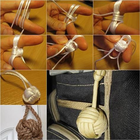 Here is a fun tutorial about how to tie a simple monkey’s fist decorative knot .The monkey fist knot is one of the most popular knots in the world. (y) picture & video tutorials--> http://wonderfuldiy.com/wonderful-diy-tie-the-monkeys-fist-knot/ Monkey Knot, Hanging Macrame Wall Art, Monkey Fist Knot, Decorative Knots, Crochet Baby Sandals, Knots Diy, Diy Tie, Paper Wall Hanging, Macrame Wall Hanging Patterns