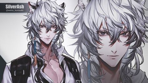 Arknights SilverAsh Silver Ash, Cool Face, Body Reference Poses, Face Art, Girl Drawing, Anime Character Design, Anime Fanart, Anime Boy