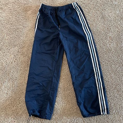 Blue adidas track pants