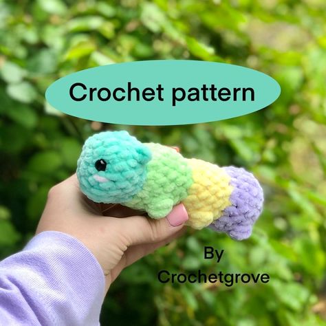 Crochet Catipillar, Crochet Catipillar Free Pattern, Crochet Catapillar Pattern Free, Crochet Catterpilar, No Sew Crochet Plushies, Crochet Caterpillar Pattern Free, Leggy Froggy Crochet Pattern Free, Crochet Crafts For Beginners, Caterpillar Crochet Pattern