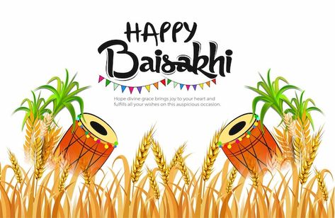 Happy Baisakhi, Divine Grace, Premium Vector, Vector Illustration, Bring It On, Festival, Celebrities, Quick Saves