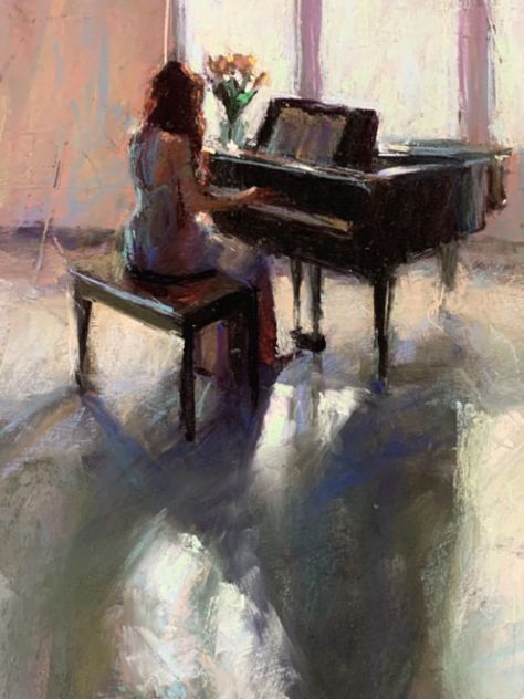 Fancy Painting, Dry Brush Painting, Florence Academy Of Art, Piano Art, Playing The Piano, Music Artwork, Southwest Art, Impressionism Art, Oil Painters