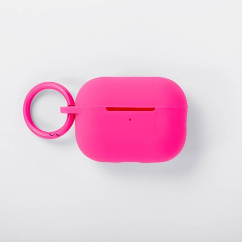 Keep your Apple AirPod Gen 1/2 safe with the lightweight plastic case by heyday™. This case features a vibrant neon pink design along with a flip cover that lets you easily insert and remove the device while keeping out dust, dirt, and debris. The functional design also lets you wirelessly or traditionally charge your AirPods while keeping them in the case. With a 1-year limited warranty, this slim, one-piece case also comes with an attached round carabiner clip that allows for easy portability Airpod Case 3rd Gen, Hot Pink Keychain, Apple Watch Silicone Band, Airpods Pro 2 Case, Airpod Pro Case, 13th Birthday Gifts, Sony Headphones, Bday Wishlist, Airpod Cases