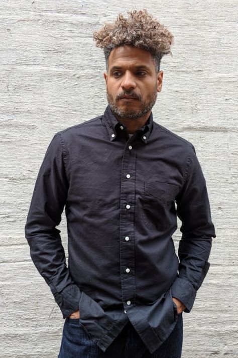 Gitman Vintage, Black Cotton, Button Downs, Oxford, Mens Tops, Black