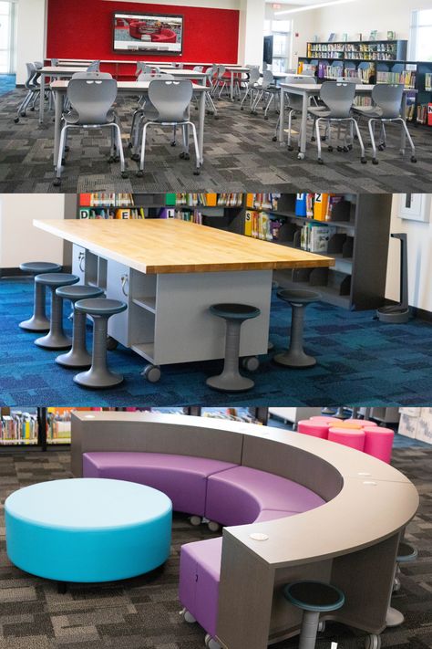 21st Century Classroom Design, 21st Century Learning Spaces, Library Seating, Dentist Office Design, 21st Century Classroom, Youth Center, Room Seating, Common Room, 21st Century Learning