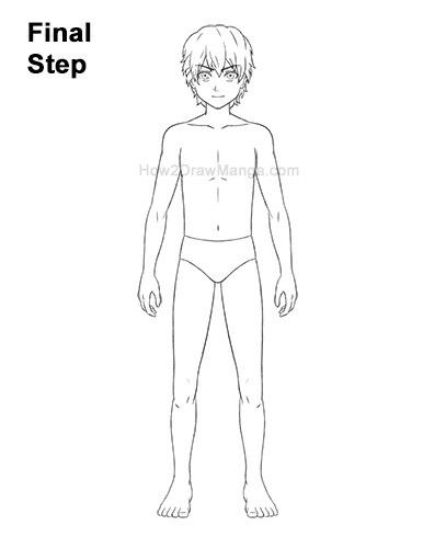 Boy Drawing Full Body Sketch, Body Front View, Boy Sketch, Simple Anime, Draw Manga, Drawing Tutorials For Beginners, Anatomy Tutorial, Body Sketches, Human Figure Drawing