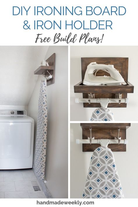 Diy Ironing Board, Laundy Room, Dream Laundry Room, Laundry Room Renovation, Smart Tiles, Iron Holder, Laundry Room Inspiration, Laundry Room Remodel, Laundry Decor