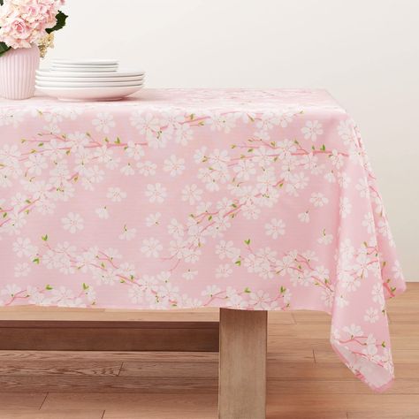 PRICES MAY VARY. High-Quality Material: The Pink Sakura Floral Table Cloth Is Made Of High Quality Polyester, Which Is Waterproof, Stain Resistant And Wrinkle Free. Also, This Flowers Print Rectangle Tablecloth Is Soft And Durable, Giving You A Comfortable Feeling At Any Time. Classic & Stylish Design: This Sakura Rectangle Tablecloth Is Designed With Flowers Print Pattern, Matched With Unique Light Tones, Brings Simplicity And Freshness To Your Room. Also, The Waves Edges Add A Simple Touch Of Oval Table Cloth, Oval Tables, Rectangle Table Cloth, Pink Tablecloth, Oval Tablecloth, Pink Sakura, Wedding Options, Floral Table, Floral Tablecloth