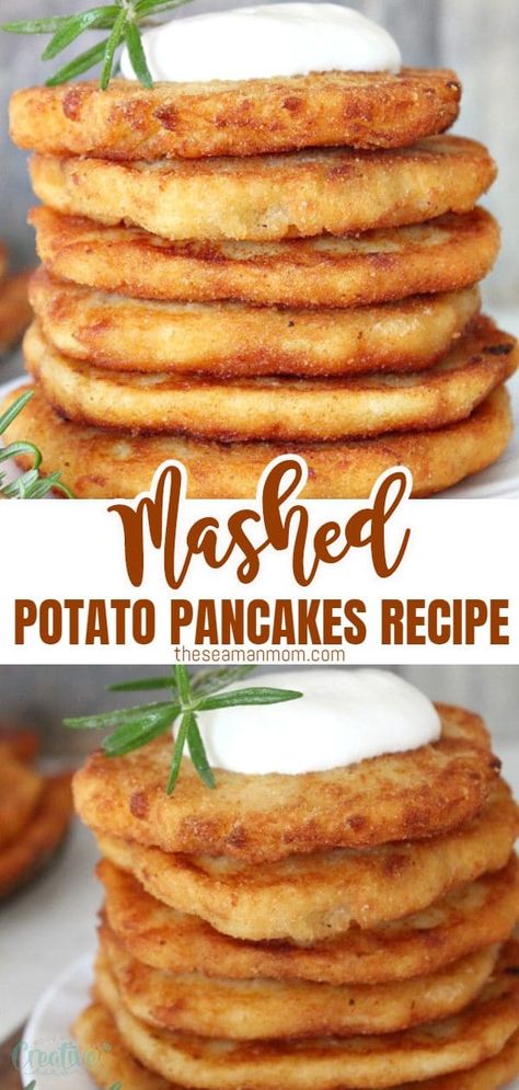 Potato Pancakes From Mashed Potatoes, Mashed Potato Pancakes Recipe, Leftover Mashed Potato Pancakes, Potato Pancakes Easy, German Potato Pancakes, Mashed Potato Pancakes, Potato Cakes Recipe, Mashed Potato Cakes, Mash Potato