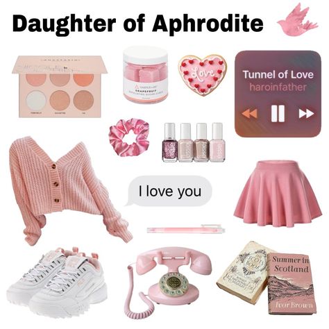 Pink And White Outfits Aesthetic, Aphrodite Cabin Outfits, Aphrodite Outfit Aesthetic, Aphrodite Aesthetic Pink, Soft Girl Starter Pack, Aphrodite Aesthetic Outfit, Aphrodite Outfit, Aesthetic Aphrodite, Aphrodite Core