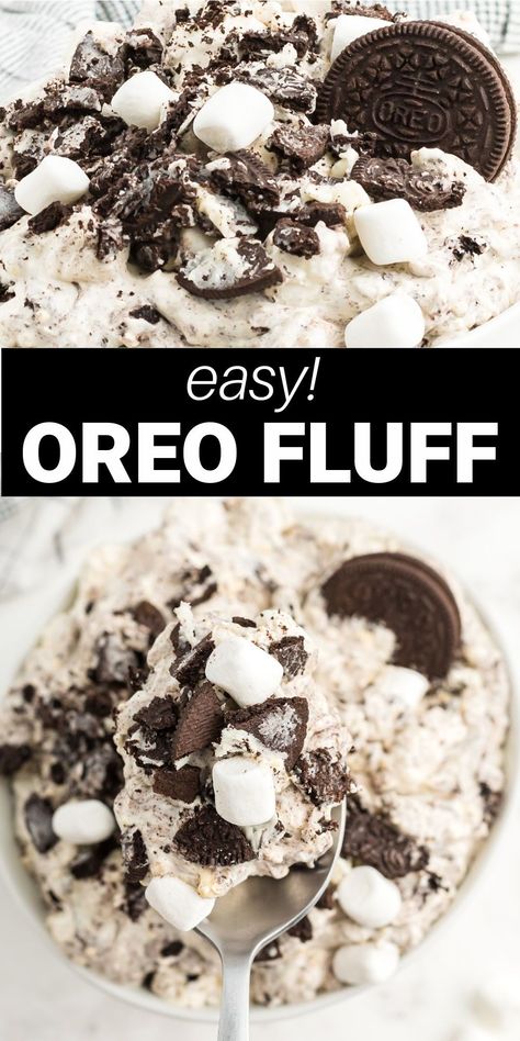 Cookie Fluff Dessert, Oreo Fluff Dessert Cool Whip Easy, Oreo Whipped Cream Dessert, Oreo Fluff Dessert With Cream Cheese, Oreo Fluff Dessert Cool Whip, Cool Whip Fluff, Oreo Cookie Salad, Oreo Deserts, Oreo Fluff Recipe