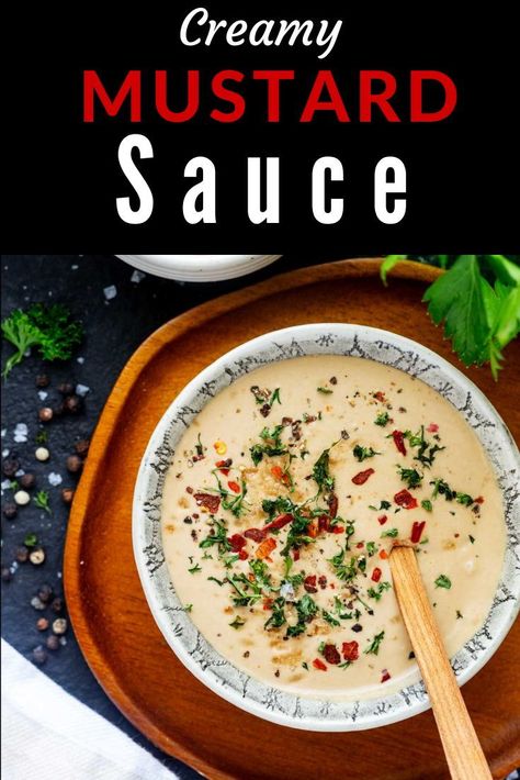 This Creamy Mustard Sauce is a versatile and flavor-packed condiment perfect for giving an instant lift to any dish! It is ideal for dressing up salmon, drizzling over roasted veggies, or serving with hibachi steak and chicken. Ready in just a few minutes, this creamy sauce is the perfect addition to your arsenal for elevating weeknight dinners or adding a gourmet touch to special meals. Mustard Sauce For Salmon, Prime Rib Sauce, Hibachi Steak, Quick Pasta Dishes, Creamy Mustard Sauce, Special Meals, Meat Free Recipes, Mustard Sauce, Cooking For Beginners