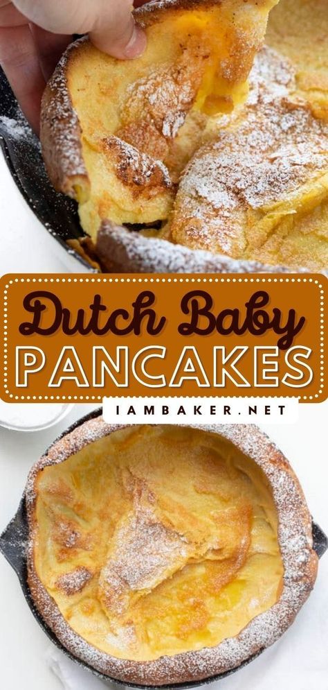 Dutch Baby Pancakes, Dutch Baby Pancake Recipe, German Pancakes Recipe, Pancakes For Two, Dutch Babies, Dutch Baby Recipe, Oven Pancakes, Dutch Pancakes, Baby Pancakes