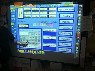 Morning Message/Calendar Time Promethean Board Activities, Morning Calendar, Kindergarten Technology, Kindergarten Calendar, Smart Board Activities, Smart Boards, People Management, Smart Board Lessons, Promethean Board