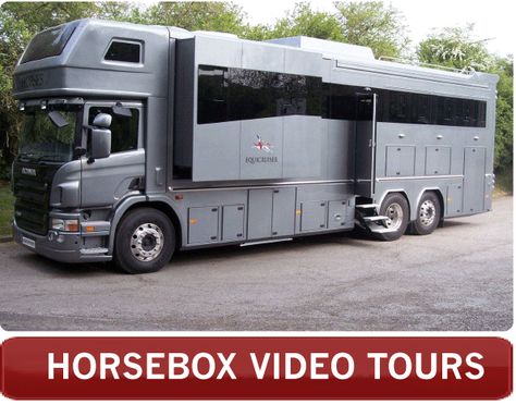 Luxury Horseboxes For Sale | Bespoke | UK | Equicruiser  Saw one of these baby's, once, horse trailer and tv bus in one, just insane!! Horse Transportation, Horse Lorry, Horse Truck, Horse Float, Horse Transport, Horse Trailer Living Quarters, Stock Trailer, Caravan Home, Tiny House Camper