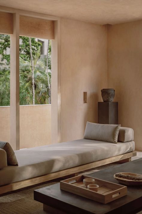 Casa Candela in Mexico Designed with Cultural Integrity and Sustainability Tulum Interior Design, Tulum Interior, Robert Mckinley, Tulum Jungle, Home Yoga Room, Concrete Effect Paint, Freedom Furniture, Mexico Design, Elegant Living Room Design