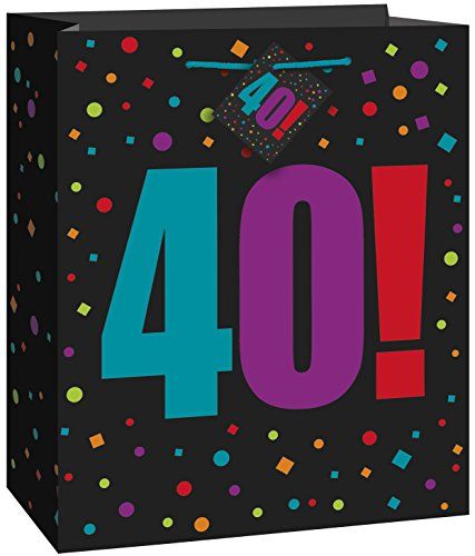 Large Birthday Cheer 40th Birthday Gift Bag * Want additional info? Click on the image. Cheer Gift Bags, Historic Kitchen, 40th Anniversary Party, Confetti Background, Forty Birthday, Kitchen Prices, Birthday Cheers, Birthday Bag, Cheer Gifts