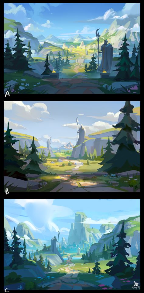 Wild Rift, Environment Painting, Environment Props, Environment Art, Landscape Concept, Landscape Background, Game Concept Art, Riot Games, T Art