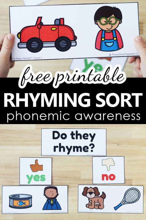 Rhyme Words Preschool, 1st Grade Rhyming Activities, Ag Literacy Activities, Fundations Activities Kindergarten, Preschool Rhyme Activities, Free Rhyming Printables, Rhyming Activity Preschool, Rhyming Words For Preschoolers, How To Teach Rhyming To Preschoolers