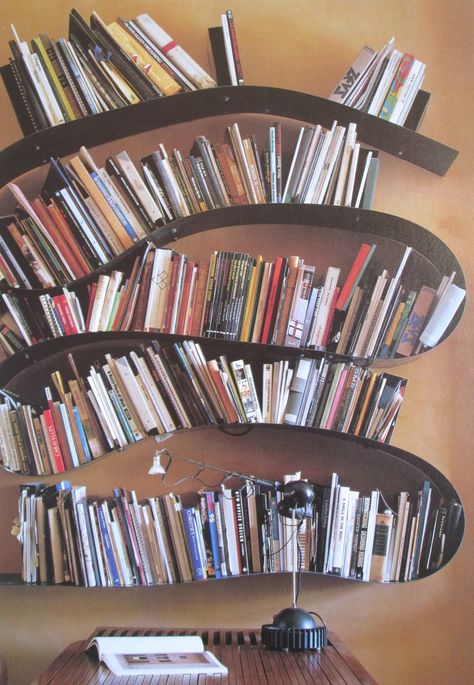 Along with Arads limited edition studio work, he has done designs for many leading international companies such as Kartell, Vitra and Moroso. Kartell Bookworm Shelf, Kartell Bookworm, Glass Door Refrigerator, Block House, Ron Arad, Sofa Wall, Interiors Dream, Interior D, Funky Furniture