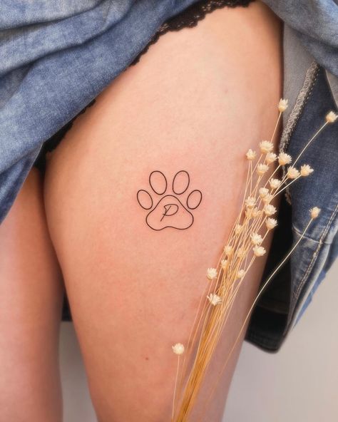 Dog Paw Print Tattoo Ideas, Paw Print Tattoo Ideas, Dog Paw Print Tattoo, Dog Pawprint Tattoo, P Tattoo, Pawprint Tattoo, Dog Paw Tattoo, Birthday Tattoo, C Tattoo