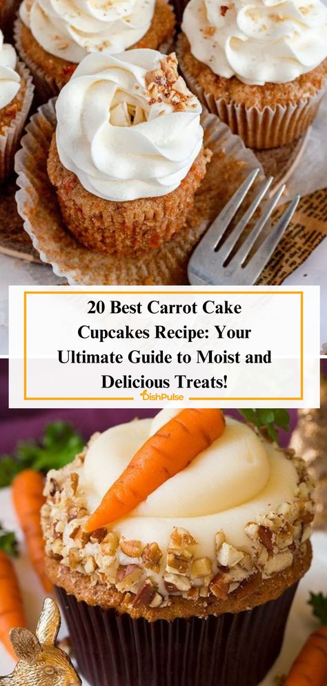 Discover moist and delicious treats with the 20 Best Carrot Cake Cupcakes Recipe! Your ultimate guide to indulgence awaits, bite by bite. 🥕🍰 


#DishPulse #CarrotCakeCraze #CupcakeCravings #BakingInspiration #HomemadeGoodness #DessertDelights #SweetTreats Gourmet Carrot Cake Cupcakes, Carrot Cake Recipe Cupcakes, Best Carrot Cake Cupcake Recipe, Carrot Cake Cheesecake Cupcakes, Mini Carrot Cake Cupcakes, Easy Carrot Cake Cupcakes, Carrot Cake Cupcakes Recipe, Vegan Carrot Cake Cupcakes, Carrot Cupcake Recipe