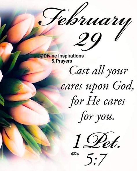 February Scripture, February Blessings, Divine Inspiration And Prayers, February Images, Welcome February, February Quotes, Cast All Your Cares, Hello February, Monthly Quotes