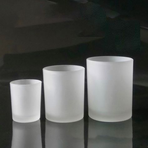 Frosted jar Frosted White Candle Jar, White Candle Jar, Clear Candle, Clear Candles, Buy Candles, Glass Jar Candles, Candle Jar, Colorful Candles, White Candles